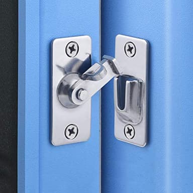dingchi Door Hasp Latch 90 Degree, Stainless Steel Safety Angle Locking Latch for Push/Sliding/Barn Door, Satin Nickel