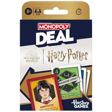 Monopoly Deal: Harry Potter Card Game | Family Games for Kids and Adults | Ages 8 and Up | 2 to 5 Players | 15 mins. | Travel Size