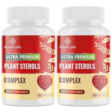 Cholesterol Supplements with Plant Sterols, Niacin, Red Yeast Rice, Bergamot, Omega-3 & Garlic - Advenced Absorption Formula - 180 Softgels