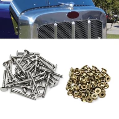Stainless Steel 3/16" Rivet Kit for Peterbilt 379 Huck and Collar - Replaces MGP98T-R6-10G, MGCS-R6U-100 Medium Duty Flange Collar (50)