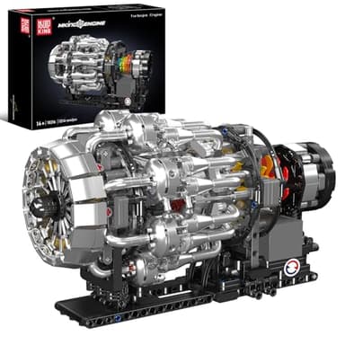 Mould King 10216 Turbojet Engine Building Sets, Mechanical Aviation Aircraft Engine Model Kit That Runs, Build Your Own STEM Model Engine, Gift for Age 14+/Adult Collections Enthusiasts (1214+ PCS)