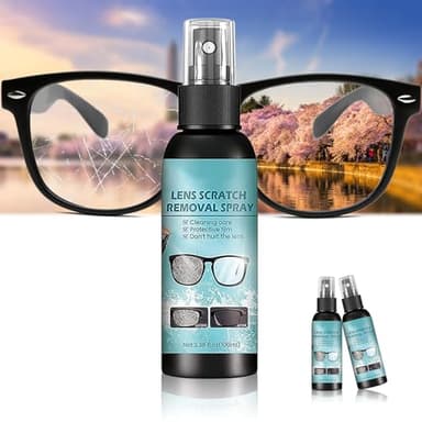 2pcs-Lens Scratch Removal Spray,scratch remover for sunglasses, Lens Scratch Remover, Glasses Lens Cleaning Spray for Sunglasses Screen Cleaning Tool(100ml)