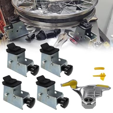 RULLINE 4PCS Tire Changer Adapter with Duck Head Compatible with ATV Motorcycle Tire Metal Tire Adapter Rim Clamp and Mount/Demount Duck Head