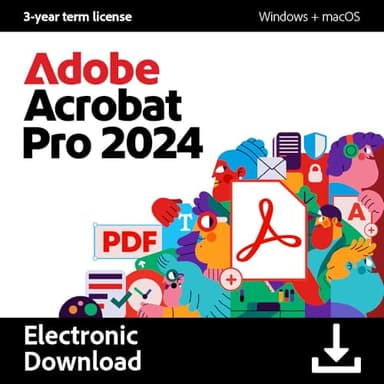Adobe Acrobat Pro 2024| PC/Mac Code | Software Download | PDF Software | 3-year term license | non-renewing | Activation Required