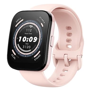 Amazfit Bip 5 Smart Watch 46mm, GPS, Amazon Alexa Built-in, Bluetooth Calling, 10-Day Battery, Heart-Rate & VO2 Max, Sleep Health Monitoring, AI Fitness Tracker App, for Android & iPhone, Pastel Pink