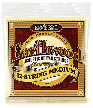 Ernie Ball Earthwood 12-String Medium 80/20 Bronze Acoustic Guitar Strings, 11-52 Gauge (P02012)