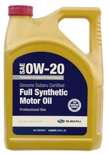 Subaru Synthetic Motor Oil SAE 0W-20 5 Quart Container SOA427V1325 Oem Genuine