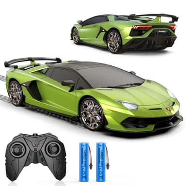 AEROQUEST Remote Control Car for Lamborghini, Officially Licensed 1:16 Scale Lambo Hobby Rc Cars with Headlight, 2.4GHz Race Car Toys for Boy Girl 4-12 Years Old, 12Km/h, Birthday Gift