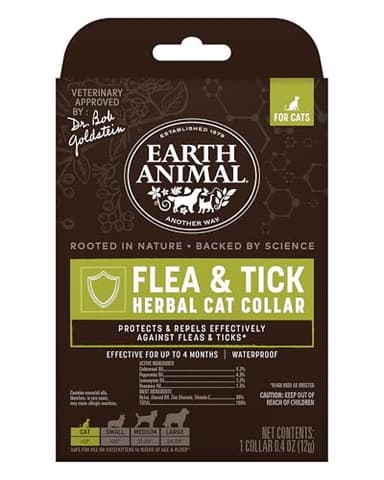 Earth Animal Apothecary Natural Flea & Tick - Herbal Collar for Cats & Kittens - 1 Collar