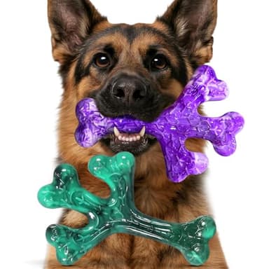 Frienhund Aggressive Chewers Dog Chew Toys - 2 Pack Tough Dog Toys for Aggressive Chewers Large Breed, Indestructible Dogs Toy for Gift, Interactive to Keep Them Busy