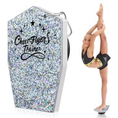 MUNNAR Flyer Cheer Stand - Cheerleading Balance Board for Flyer, Core Strength & Flexibility Training Board, Cheer Stand Practice Equipment for Stunts Training, Gymnastics Balance Trainer, Gray