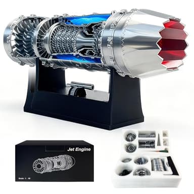 HI-REEKE Jet Engine Model Kit, J-35 Aircraft Turbofan Engine Model 3D Printing Toy for Teen