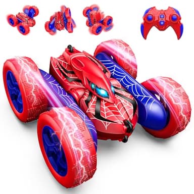 Excitobo Remote Control Car,RC Cars for 4 5 6 7 8 9 10 11 12 Year Old Boy Double Sided 360°Flip 4WD Rechargeable Drift RC Race Car Boys Toys Birthday Gifts Christmas Basket Stuffers for Kids Age 4-12
