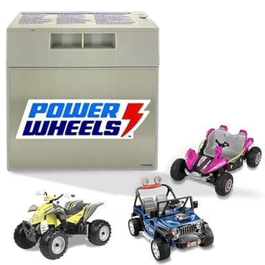 Impact Battery - 12-Volt Battery | Fits 12V Power Wheels Battery | Replacement Part 1001175653, 00801-0638, 00801-1869 | Replaces All Gray Rechargeable 12V Kids Car Batt - 12 Volt 12 Ah