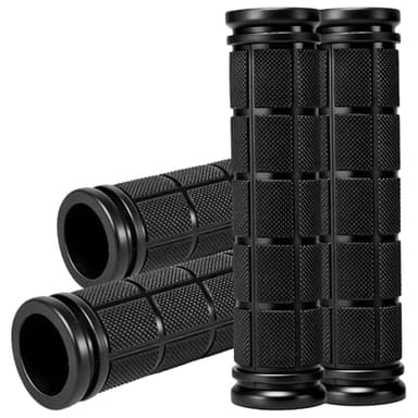 CHUNZEXI 4 PCS Bike Handlebar Grips, Rubber Bicycle Bar Grips Replacement, Non-Slip Handle Grips for Kids Bikes, Scooters, BMX, Mountain & Cruiser Bikes (Black)