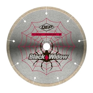 QEP 7" Black Widow Premium-Grade, Thin Rim Diamond Blade for Wet Cutting of Porcelain, Ceramic, Granite and Marble Tile