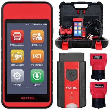 Autel Scanner MAXIDIAG MD600CV Heavy Duty Truck Scanner D-P-F Regen Full System Diesel Diagnostic Scan Tool Wireless Android Touchscreen Tablet for Truck Light Medium and Heavy Duty Truck Vehicle