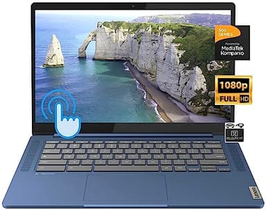 Lenovo Newest Flagship Chromebook, 14'' FHD Touchscreen Slim Thin Light Laptop Computer, 8-Core MediaTek Kompanio 520 Processor, 4GB RAM, 64GB eMMC, WiFi 6,Chrome OS, Abyss Blue (Renewed)