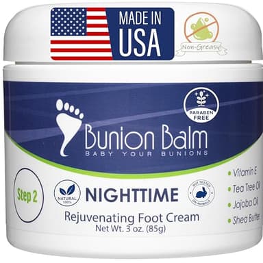 Soothing Bunion Balm Cream, Bunions Lotion for Dry Cracked, Callused Feet. Hallux Valgus Care & Soothing Rub. Juanetes Moisturizer for Massaging (Step 2 of 2-Step)