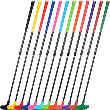 Liliful 12 Pack Golf Putters for Kids Two Way Mini Golf Putter Bulk Putter for Right or Left Handed Golfers Adjustable Length Golf Clubs Set for Men and Women(Multi Color)