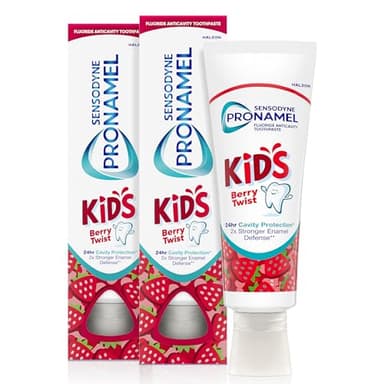 Sensodyne Pronamel Kids Toothpaste, Fluoride Anticavity Toothpaste, Cavity and Enamel Protection, for Ages 2+, Berry Twist Flavored, 4 oz (2 Pack)