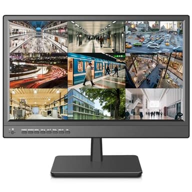 Jexiop 17inch Security Monitor,Supports Wall-Mounted-USB/Full Format Video Playback,CCTV Monitor with AV/HDMI Input/VGA/Headphone Output,Built-in Speaker, Remote Contro