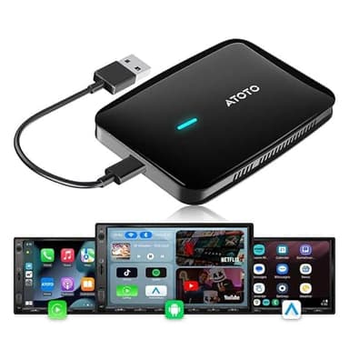 Magic AI Box Wireless CarPlay & Android Auto Adapter, Car Video Box for OEM Wired CP/AA, Dual WiFi & Bluetooth IoT Hub, Supports for Netflix/YouTube/TikTok/TF Card, DriveChat AI Voice