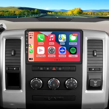 for Dodge RAM 1500 2500 3500 Radio Upgrade 2009 2010 2011 2012,Android Stereo Replacement,QLED Touch Screen,8core CPU,Wireless carplay Android Auto,Free Camera