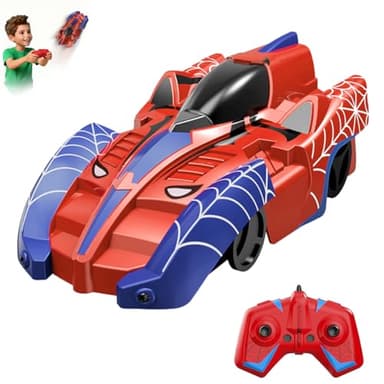 Humzo Spider Hero Wall Climbing Car Remote Control Kids Toy, 360° Rotating Remote Control Car with Light, Rechargeable RC Stunt Cars Wall Toys for Boys Kids Ages 4 and up