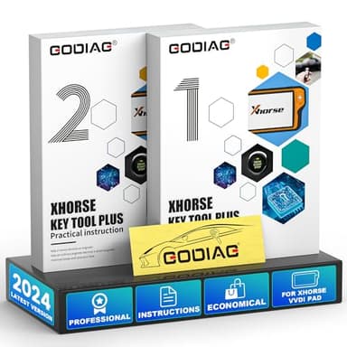 GODIAG Key Fob Programming Tool Book for All Vehicles, Key Tool Plus Practical Instruction 1&2 Two Books for Vehicle Maintenance Engineer