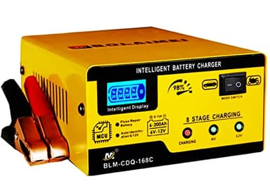 6V and 12V Car Battery Charger, 15A Smart Battery Trickle Charger Maintainer, Pulse Repair Deep Cycle Battery Charger Automotive Desulfator for Car Motorcycle Truck Boat Lawn Mower Lead Acid Batteries