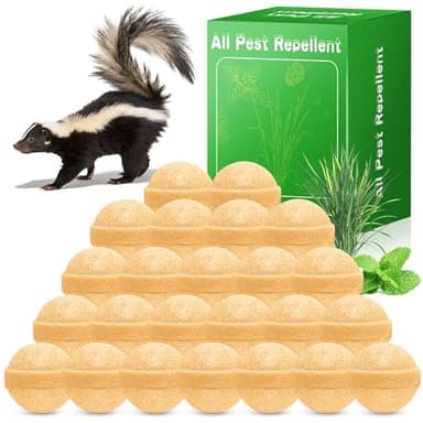 24 Pack Skunk Repellent - Skunk Repellent Indoor Outdoor, Keep Skunk Away for Yard, Safe for Pets & Children