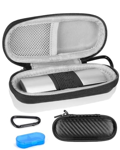 Case for Kardiamobile EKG Monitor, Compatible with Kardia Mobile EKG Heart Monitor, Hard Travel Box for Alivecor Kardiamobile 6L & 6L Max, Pill Box and Carabiner Clip Included