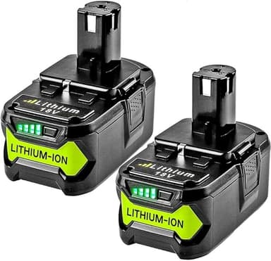Upgraded 8.0Ah 2Packs P108 18V Battery Compatible with Ryobi 18V ONE+ Battery Replacement P102 P103 P104 P105 P107 P109 P122 PBP002 PBP003 PBP004 PBP005 RB18L50 Cordless Tool Batteries with Indicator