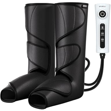 CINCOM Leg Massager for Circulation and Pain Relief, Air Compression Calf Foot Leg Massagers with Handheld Controller, Legs Circulation Machine