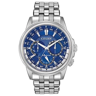 Citizen Eco Drive Calendrier Blue Dial SS Multi Quartz Men's Watch BU2021-51L