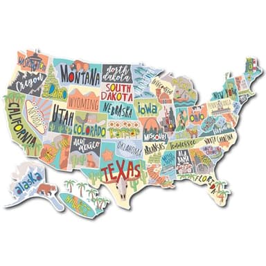 RV State Sticker Travel Map of The United States | 50 States Stickers of US | States Visited Vinyl Decal Bumper Sticker for RVs | USA Tracker for Camper Trailer Accessories