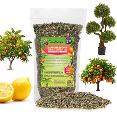 𝐏𝐑𝐎𝐅𝐄𝐒𝐒𝐈𝐎𝐍𝐀𝐋 8-10-10 Professional Fertilizer for Banana, Flowering, and Fruit Trees, Ornamentals - Boosts Flowering & Fruiting - for Indoor & Outdoor Plants (2 QUARTS)