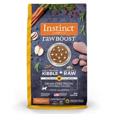 Instinct Raw Boost, Natural Dry Cat Food with Freeze Dried Pieces, High Protein, Grain Free Recipe - Real Chicken, 10 lb. Bag