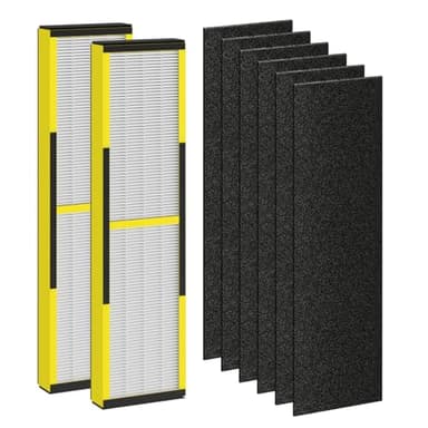 FLT4825 Replacement Filter B Fit for Germ Guardian Air Purifier, ac4825e Replacement Filter Fit for ac4825 AC4825 AC4300 AC4900 AC4825DLX AC4850 CDAP4500 AP2200, 2 True HEPA + 6 Carbon Filters