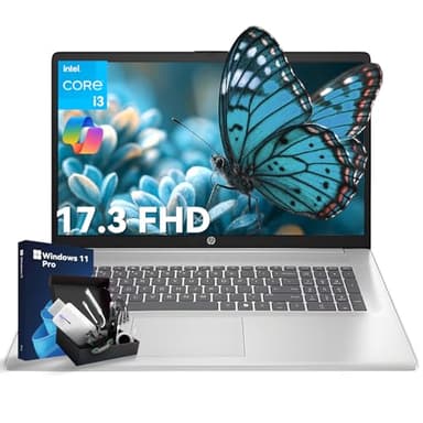 HP 17.3 Laptop Computer for Student & Business, AI Boost, Intel 8-Core Processor, WiFi 6, Bluetooth 5.3, HDMI, Type-C, Windows 11 Pro(8GB | 512GB SSD)