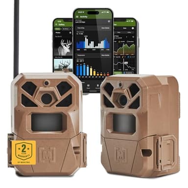 Moultrie Edge 2 Cellular Trail Camera - Auto Connect Nationwide 4G LTE - On Demand 36MP Photo - 1080P Video with HD Audio - 100 Ft Detection Range - Low Glow Flash
