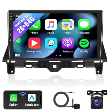SIXWIN Android Car Stereo for Honda Accord 2008 2009 2010 2011 2012 2013 10.1 Inch Touch Screen 2G+64G CarPlay Android Auto Car Radio Bluetooth GPS Navigation WiFi FM SWC Backup Camera MIC