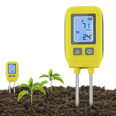 4 in 1 Npk Soil Tester Digital LCD Diaplay 3X AAA Battery Power Measure The Soil NPK Component Content and Temperature NPK Soil Assessment Tool
