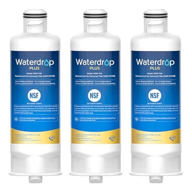 Waterdrop Plus DA97-17376B Water Filter, Replacement for Samsung® HAF-QIN/EXP, DA97-08006C, NSF/ANSI 401&53&42&372 Certified Refrigerator Water Filter, 3 Filters (Package may vary)
