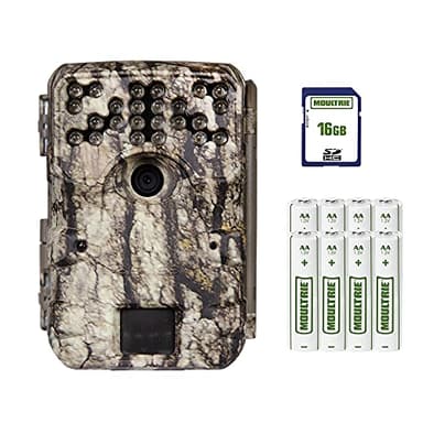 Moultrie A900 Bundle Trail Camera (2020) | Batteries | 16 MB SD Card | Moultrie White Bark (MCG-14001)