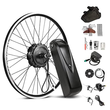 YS YOSE POWER Waterproof Ebike Conversion Kit with Battery Electric Bike 26in Rear Wheel Hub Motor Kit 48V 500W Electric Bike Kit Brushless Cassette Engine