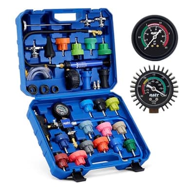 Orion Motor Tech Coolant Pressure Tester Kit, 33pc Master Coolant Vacuum Refill Kit with 23 Radiator Adapters, Radiator Cooling System Pressure Tester Kit with Vacuum Pump Vacuum Purge & Refill Tool