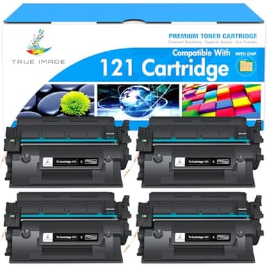 TRUE IMAGE Compatible Toner Cartridge Replacement for Canon 121 CRG-121 CRG121 for Canon imageCLASS D1620 D1650 High Yield Ink Printer (Black, 4-Pack)