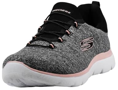 Skechers womens Summits-quick Getaway Sneaker, Black/Coral, 8 US